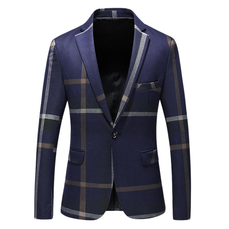 Fitted checked blazer