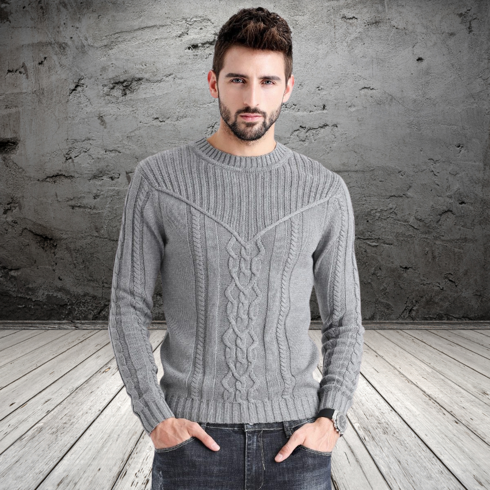Pedro-cable-knit panel jumper
