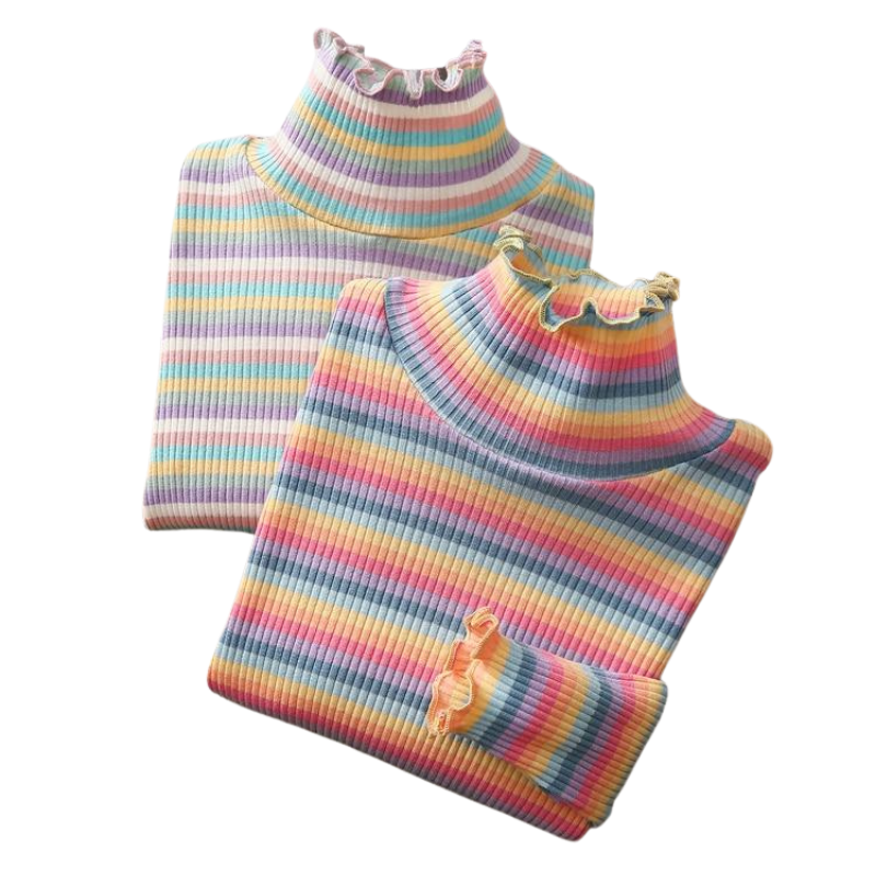 Amara-striped ribbed-knit jumper