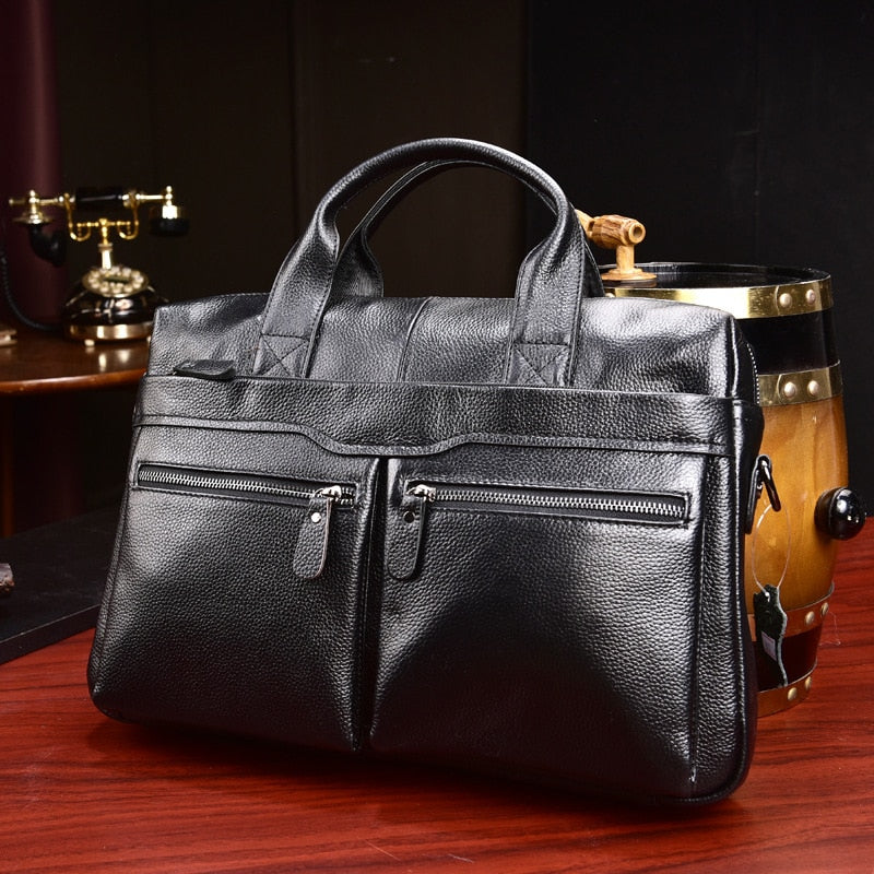 Gallery leather briefcase