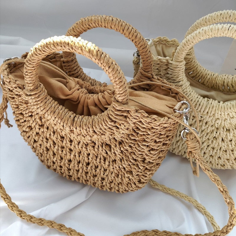 Handmade Straw shoulder Bag