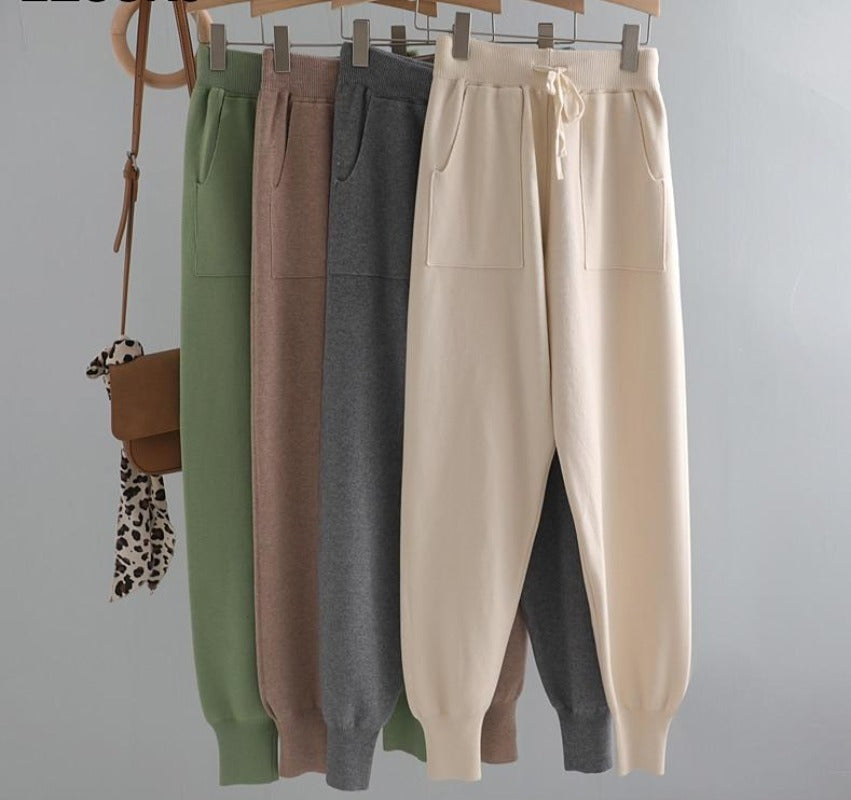 Lilou-knitted track pants