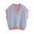 Lucilla-plaid-check knit vest